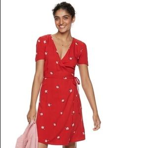 🌺 Popsugar Warm Red Floral Dress